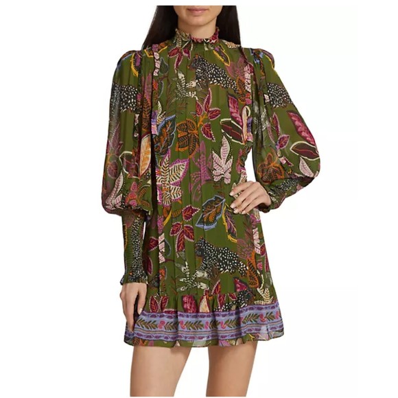 FARM Rio Dresses & Skirts - Farm Rio Wild Jungle mini dress, Green, Size Small